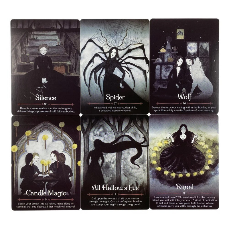 Seasons of the Witch Samhain Oracle Cards A 44 Tarot English Visions Divination Edition Špil Borad Igranje igara