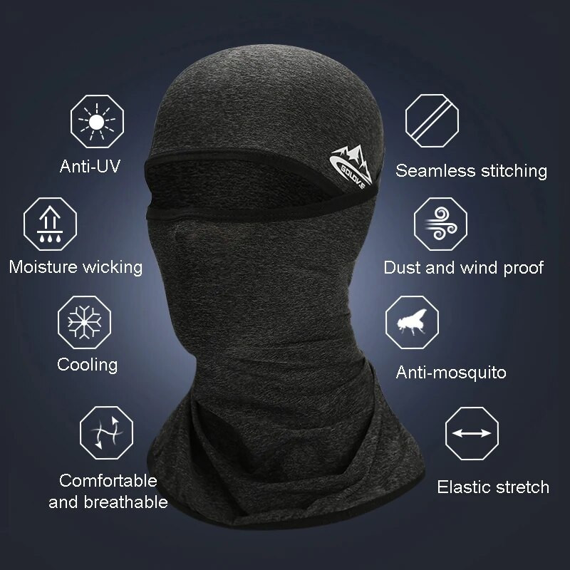Balight Summer Outdoor Sport Putekļu necaurlaidīgs Elpojošs Velosipēdu Slēpes Balaclava Pilna sejas maska Galvassegas Elpojošs Saules aizsardzības Šalle