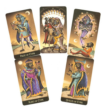 2022 New Moon Divination Tarot Cards for Beginners with PDF Guidebook Επιτραπέζια κατάστρωμα παιχνίδια Τράπουλες για παιχνίδι πάρτι