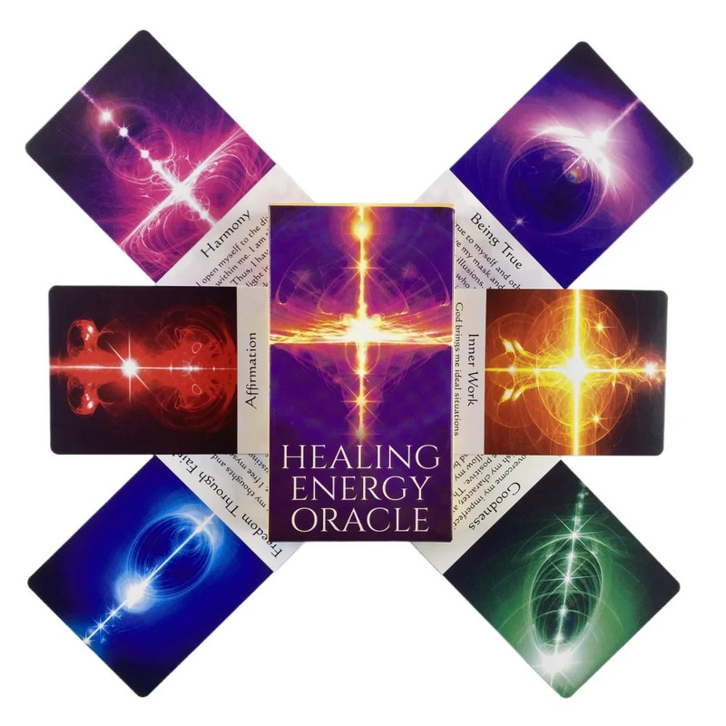 Healing Energy Oracle Cards A 54 Tarot English Visions Divination Edition Špil Borad Igranje igara
