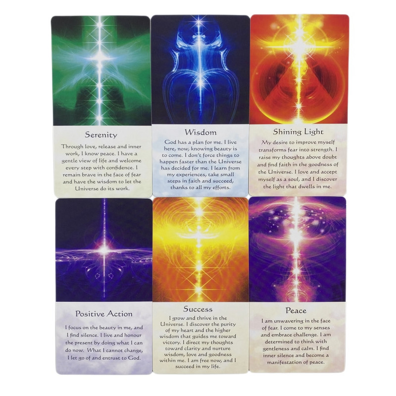 Healing Energy Oracle Cards A 54 Tarot English Visions Divination Edition Špil Borad Igranje igara