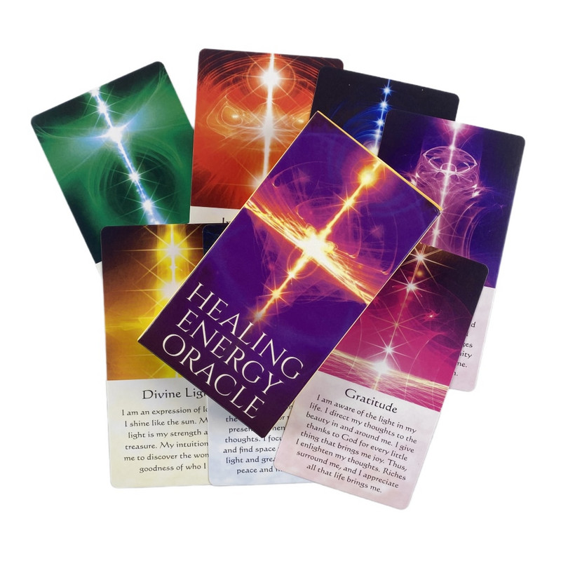 Healing Energy Oracle Cards A 54 Tarot English Visions Divination Edition Špil Borad Igranje igara