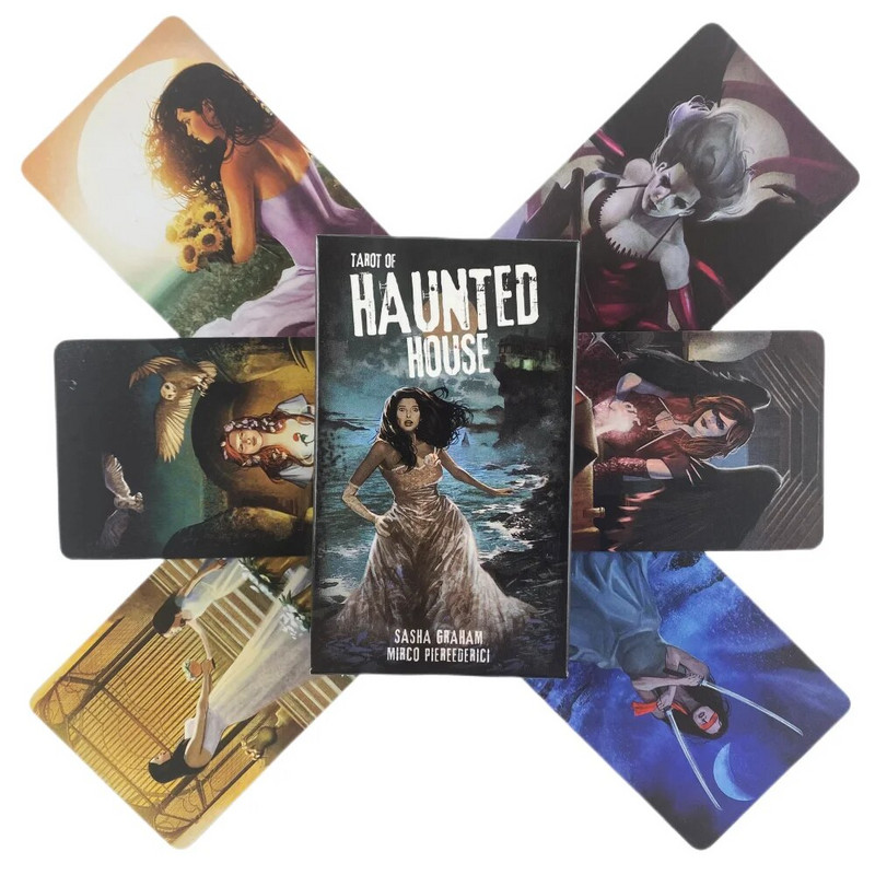 Tarot Of Haunted House Cards 78 klāju Oracle English Visions Divination Edition Borad spēles