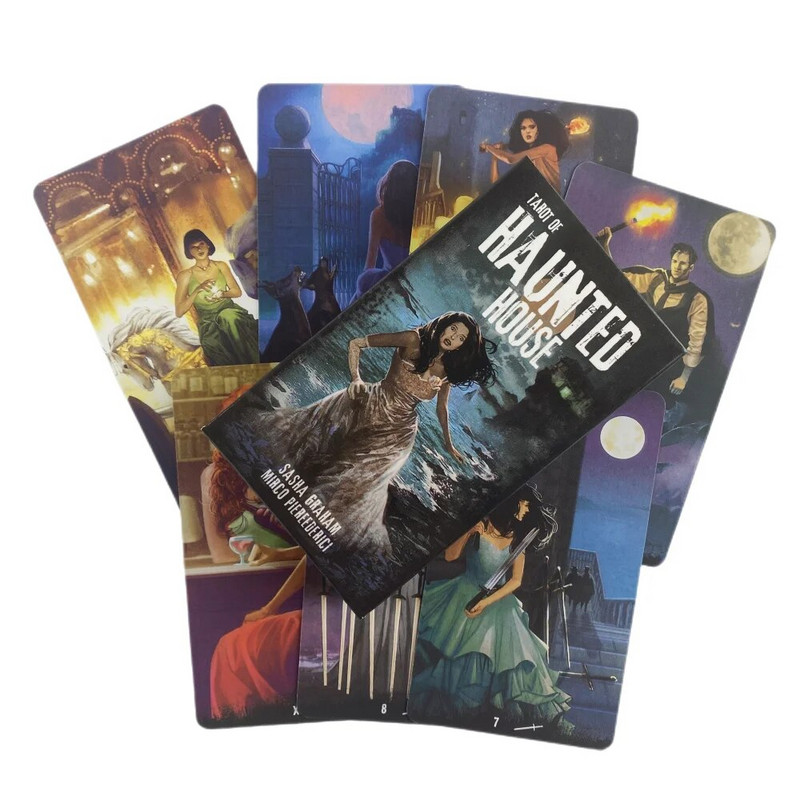Tarot Of Haunted House Cards 78 klāju Oracle English Visions Divination Edition Borad spēles