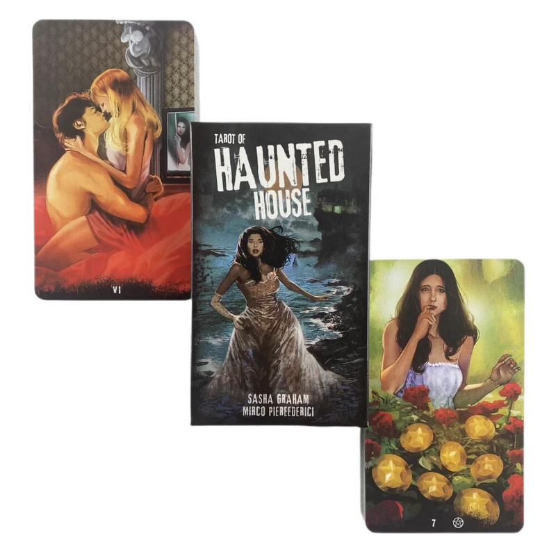 Tarot Of Haunted House Cards 78 klāju Oracle English Visions Divination Edition Borad spēles