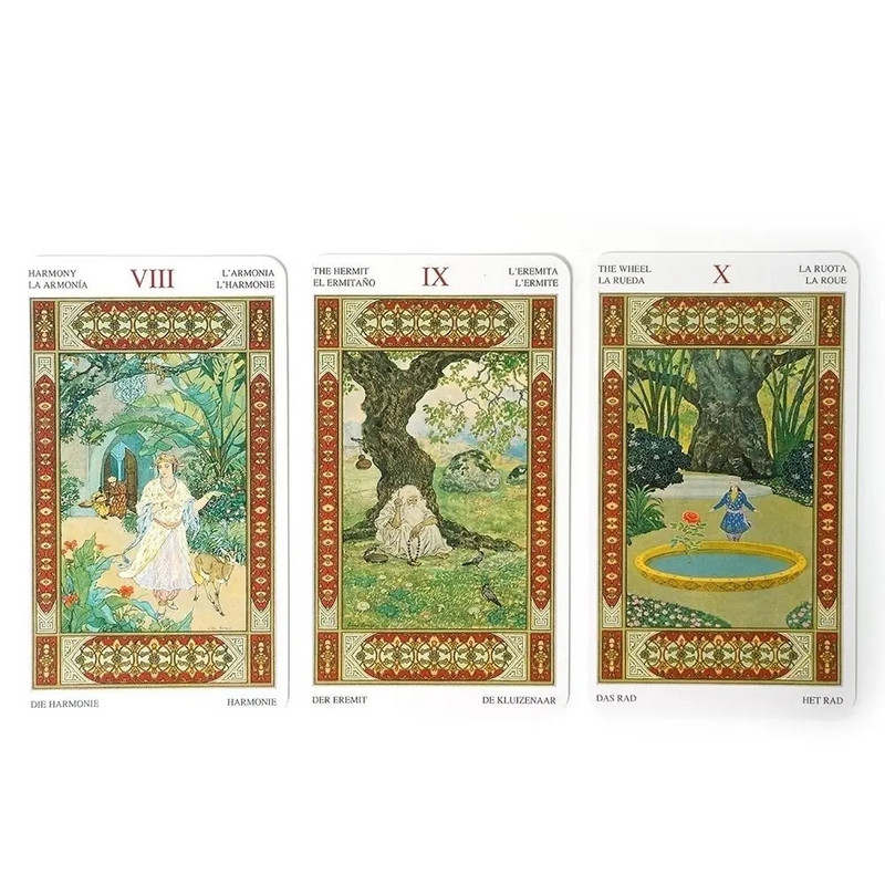 Tūkstoš un vienas nakts Tarot Taro kārtis Orākula klāja zīlēšanas spēle Likteņa ballīšu izklaide