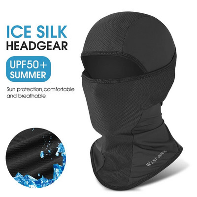 Täismask UV päikesekaitsega jalgrattamask Suvine Balaclava Ice Silk Hat Bike Sall Hingav välimootorratta näomaskid