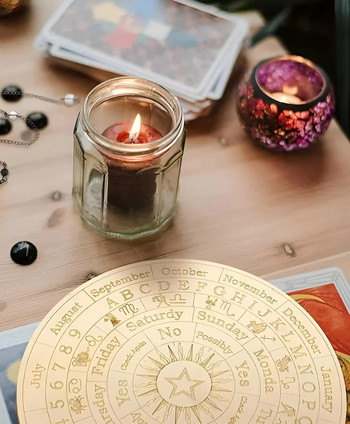 Star Pendulum Board, Wooden Divination Board, Pendulum Board for Divination, Metaphysical Message Board, Witchcraft A Supplies