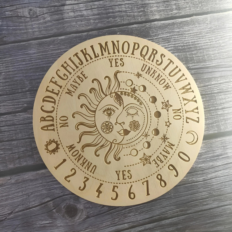 Zvjezdana ploča s klatnom, drvena ploča za proricanje, ploča s klatnom za proricanje, metafizička ploča s porukama, potrepštine za čarobnjaštvo