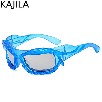 Y2K Punk Sports keerutatud päikeseprillid, naised, mehed, 2023. aasta luksusbränd Steampunk päikeseprillid, naiste varjud, 2000. aasta retrohõngulised prillid