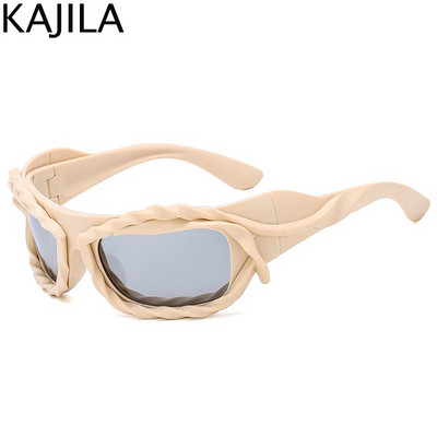 Y2K Punk Sports keerutatud päikeseprillid, naised, mehed, 2023. aasta luksusbränd Steampunk päikeseprillid, naiste varjud, 2000. aasta retrohõngulised prillid