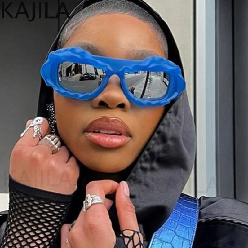 Y2K Punk Sports keerutatud päikeseprillid, naised, mehed, 2023. aasta luksusbränd Steampunk päikeseprillid, naiste varjud, 2000. aasta retrohõngulised prillid