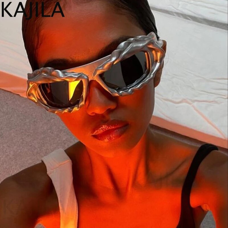 Y2K Punk Sports keerutatud päikeseprillid, naised, mehed, 2023. aasta luksusbränd Steampunk päikeseprillid, naiste varjud, 2000. aasta retrohõngulised prillid