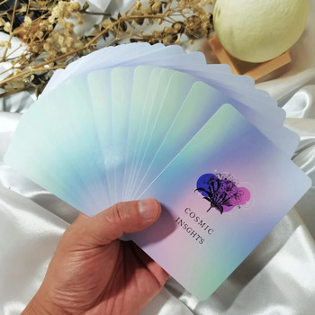 12*8,6cm Cosmic Oracle Tarot υψηλής ποιότητας Όμορφες κάρτες English Deck Prophet in Box Friends Affirmation Cover