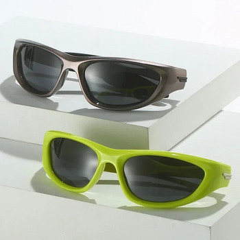 2023 Y2K UV400 Поляризирани модни слънчеви очила Жени Мъжки очила със сенник Cool Design Луксозни Gafas De Sol с метална панта