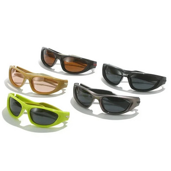 2023 Y2K UV400 Поляризирани модни слънчеви очила Жени Мъжки очила със сенник Cool Design Луксозни Gafas De Sol с метална панта