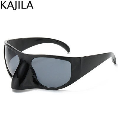 Modne velike Y2K punk sunčane naočale Žene Muškarci Retro naočale iz 2000. Smiješne orao naočale Vintage sunčane naočale za dame