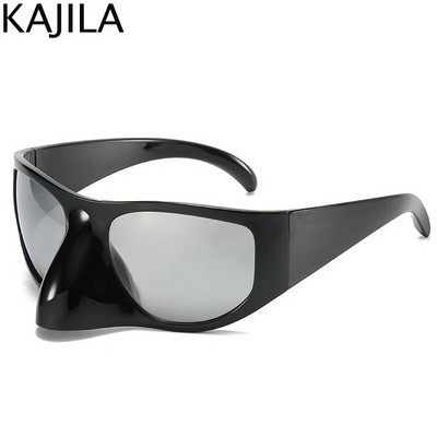 Modne velike Y2K punk sunčane naočale Žene Muškarci Retro naočale iz 2000. Smiješne orao naočale Vintage sunčane naočale za dame