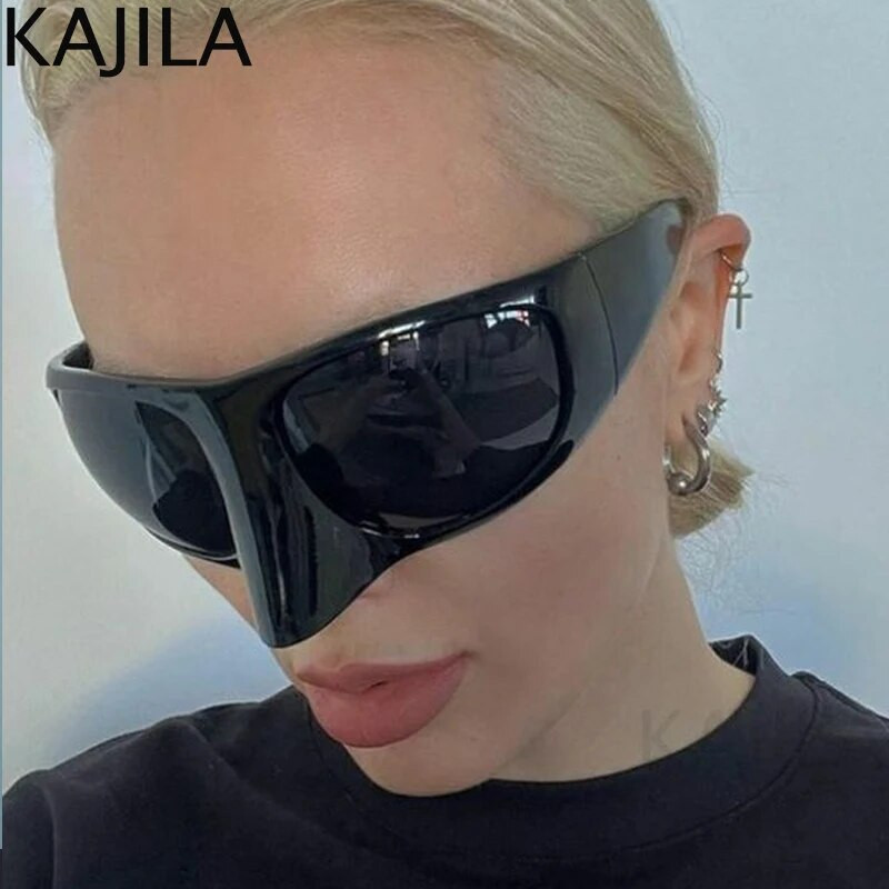 Modne velike Y2K punk sunčane naočale Žene Muškarci Retro naočale iz 2000. Smiješne orao naočale Vintage sunčane naočale za dame