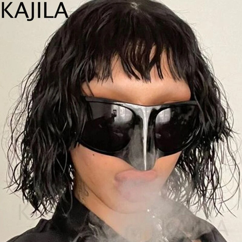 Modne velike Y2K punk sunčane naočale Žene Muškarci Retro naočale iz 2000. Smiješne orao naočale Vintage sunčane naočale za dame