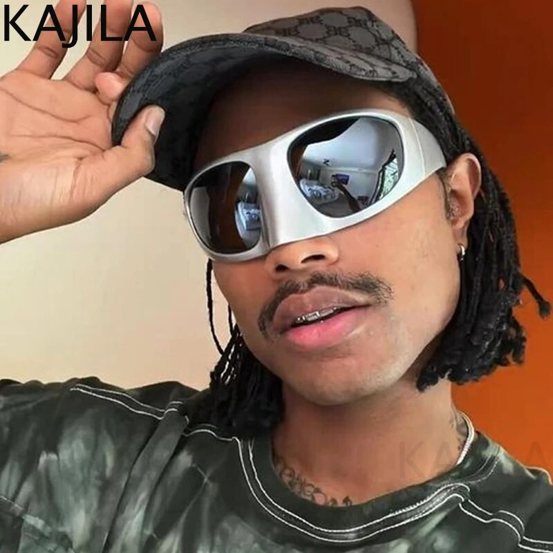 Modne velike Y2K punk sunčane naočale Žene Muškarci Retro naočale iz 2000. Smiješne orao naočale Vintage sunčane naočale za dame