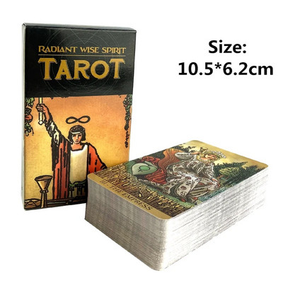 Radiant Wise Spirit Tarot karte Špil Engleska Sudbina Proricanje Obiteljska zabava Društvena igra za početnike Proricanje sudbine Oracle