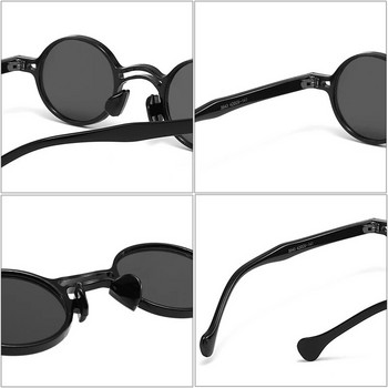 SO&EI Винтидж малки кръгли слънчеви очила Дамска мода Двойни мостове Прозрачни океански стъкла Очила Мъжки актуални пънк сини слънчеви очила