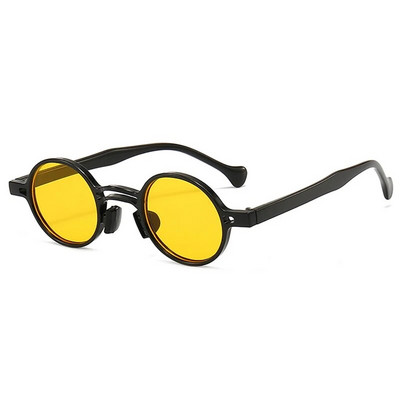 SO&EI Vintažiniai maži apvalūs akiniai nuo saulės Moteriški madingi dvigubi tilteliai Skaidrūs vandenyno lęšiai Vyriški akiniai populiarūs pankų mėlyni akiniai nuo saulės