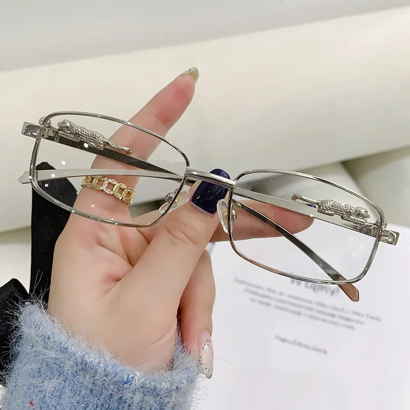 Madingi mažo rėmelio stačiakampiai akiniai nuo saulės Moteriški Retro gepardo apdaila Skaidrūs vandenyno lęšiai Akiniai Vyriški Akiniai nuo saulės Aušeliai UV400