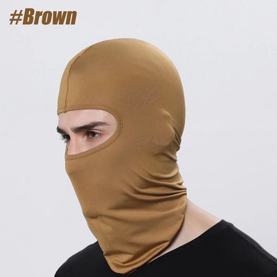Riteņbraukšanas motocikla sejas maska āra sporta kapuce ar pilnu vāku Sejas maska Balaclava Summer Sun Rotection Neck Scraf Riding Sejas cepure