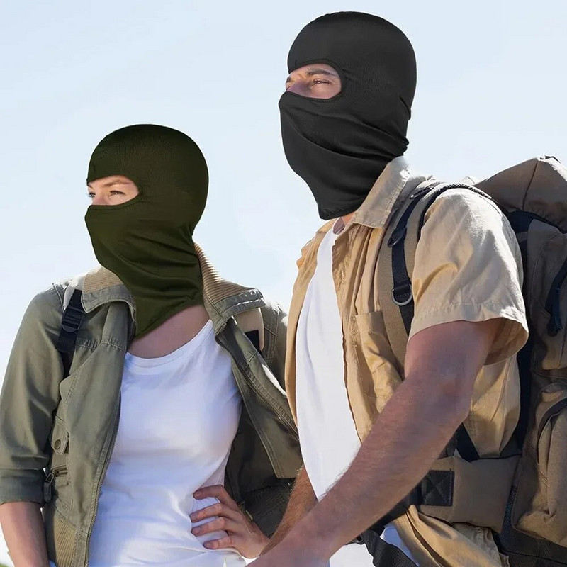 Riteņbraukšanas motocikla sejas maska āra sporta kapuce ar pilnu vāku Sejas maska Balaclava Summer Sun Rotection Neck Scraf Riding Sejas cepure