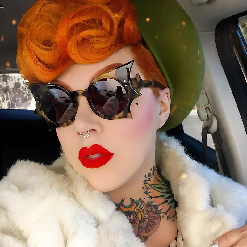 XJiea Designer Butterfly Vintage saulesbrilles sievietēm Retro sikspārņu formas brilles Steampunk āra ballīšu aksesuāru žalūzijas UV400