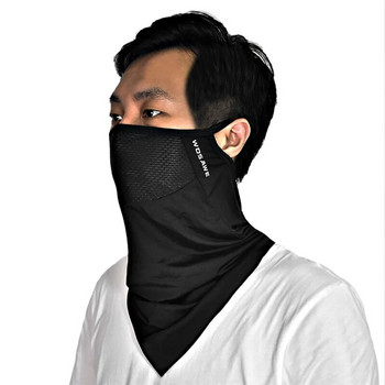 Άνδρες Γυναικείες ίνες βισκόζης ποδηλατικές καλύψεις προσώπου Αντηλιακό αναπνεύσιμο τρίγωνο κάλυμμα προσώπου MTB Bike Outdoor Sports Face Mask Κασκόλ