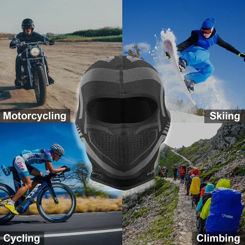 Ziemas termiskā riteņbraukšanas sejas maska balaclava galvas vāciņš slēpošanas velosipēda motociklam vēja necaurlaidīga mīksta silta MTB velosipēda cepure