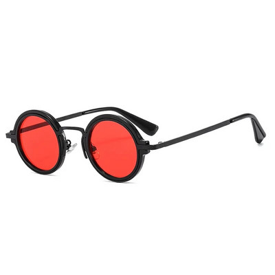 Modne male okrugle sunčane naočale Ženske Retro Punk Gradient Ins naočale Popularne muške nijanse Trendy Green Tea UV400 Metalne sunčane naočale