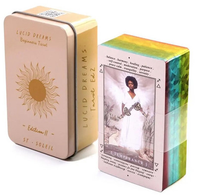 Limena kutija Tarot Svakodnevni vještičji tarot Sudbina Gatanje Obiteljska zabava Kartaška igra Tarot i opcija tarota limene kutije Gilded Edge