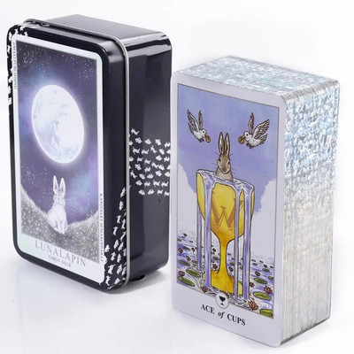 Limena kutija Tarot Svakodnevni vještičji tarot Sudbina Gatanje Obiteljska zabava Kartaška igra Tarot i opcija tarota limene kutije Gilded Edge