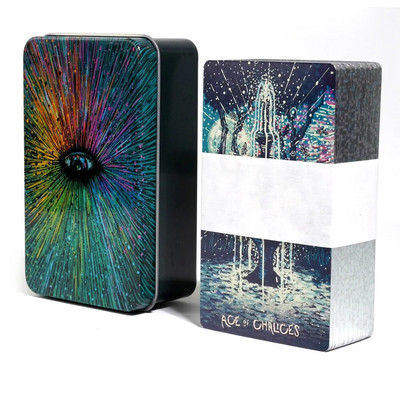 Limena kutija Tarot Svakodnevni vještičji tarot Sudbina Gatanje Obiteljska zabava Kartaška igra Tarot i opcija tarota limene kutije Gilded Edge