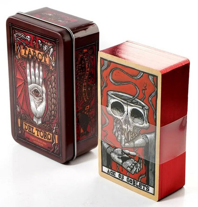 Limena kutija Tarot Svakodnevni vještičji tarot Sudbina Gatanje Obiteljska zabava Kartaška igra Tarot i opcija tarota limene kutije Gilded Edge