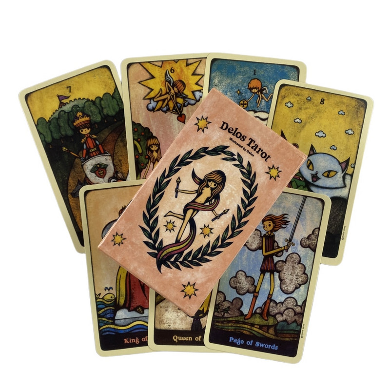 Tarot Bijele mačke Karte Proricanje Špil Engleske verzije Izdanje Oracle Board Igranje stolnih igara za zabavu