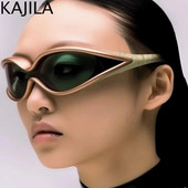 Ochelari de soare sexi ochi de pisică pentru femei 2023, marca de lux Y2k, ochelari de soare punk pentru doamne, retro, anii 2000, steampunk, UV400