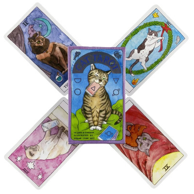 Cute Cat Tarot Cards A 78 Deck Oracle English Visions Divination Edition Borad Παίζοντας Παιχνίδια