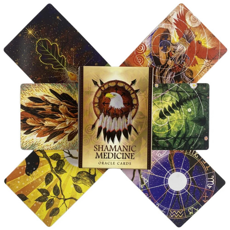 Medicina șamanică Cărți Oracle A 50 Tarot English Visions Divination Edition Deck Borad Jocuri de joacă