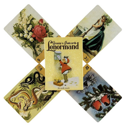 Καρτ ποστάλ Lenormand Oracle Cards A 36 English Visions Divination Edition Deck Borad Games