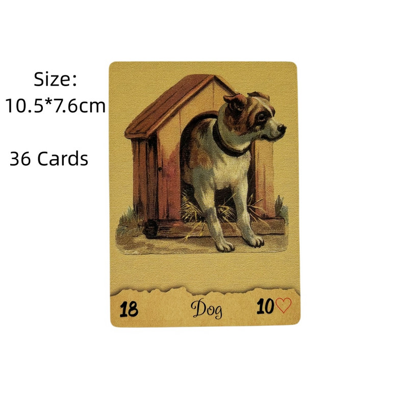Postcards Lenormand Oracle Cards A 36 English Visions Divination Edition Deck Borad Games