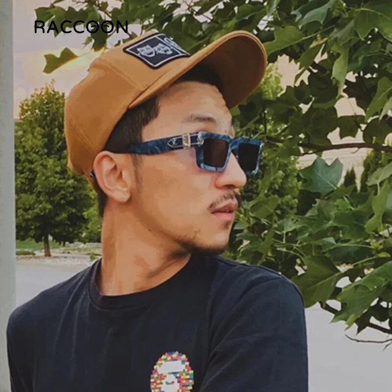 2021 Retro Väikese ristküliku raamiga päikeseprillid Naiste Luksusbränd Deisgn Metal Edge Vintage päikeseprillid Meeste Ruuduvarjud Uv400