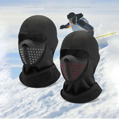 Pălărie din lână caldă de iarnă Motocicletă Mască integrală pentru față Protejă împotriva vântului Încălzitor pentru gât Cască Călărie pentru drumeții Mască Balaclava