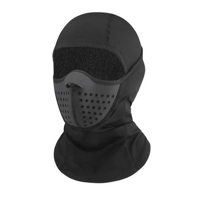 Pălărie din lână caldă de iarnă Motocicletă Mască integrală pentru față Protejă împotriva vântului Încălzitor pentru gât Cască Călărie pentru drumeții Mască Balaclava