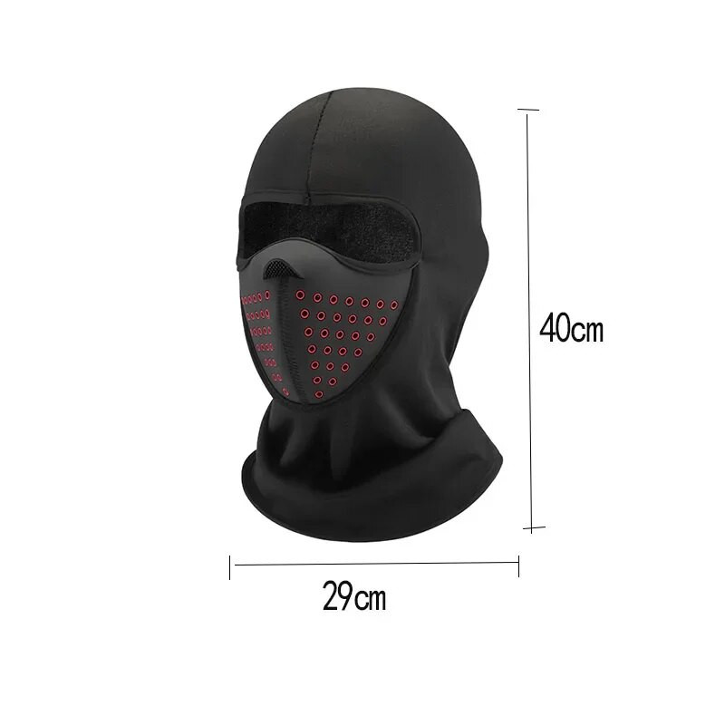 Pălărie din lână caldă de iarnă Motocicletă Mască integrală pentru față Protejă împotriva vântului Încălzitor pentru gât Cască Călărie pentru drumeții Mască Balaclava