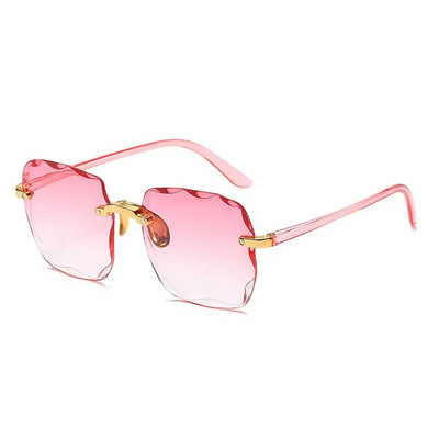 XJiea sunčane naočale bez okvira, ženske modne 2022., vintage četvrtaste sunčane naočale s gradijentnim prozirnim oceanskim lećama, ljetne sjenila za vožnju